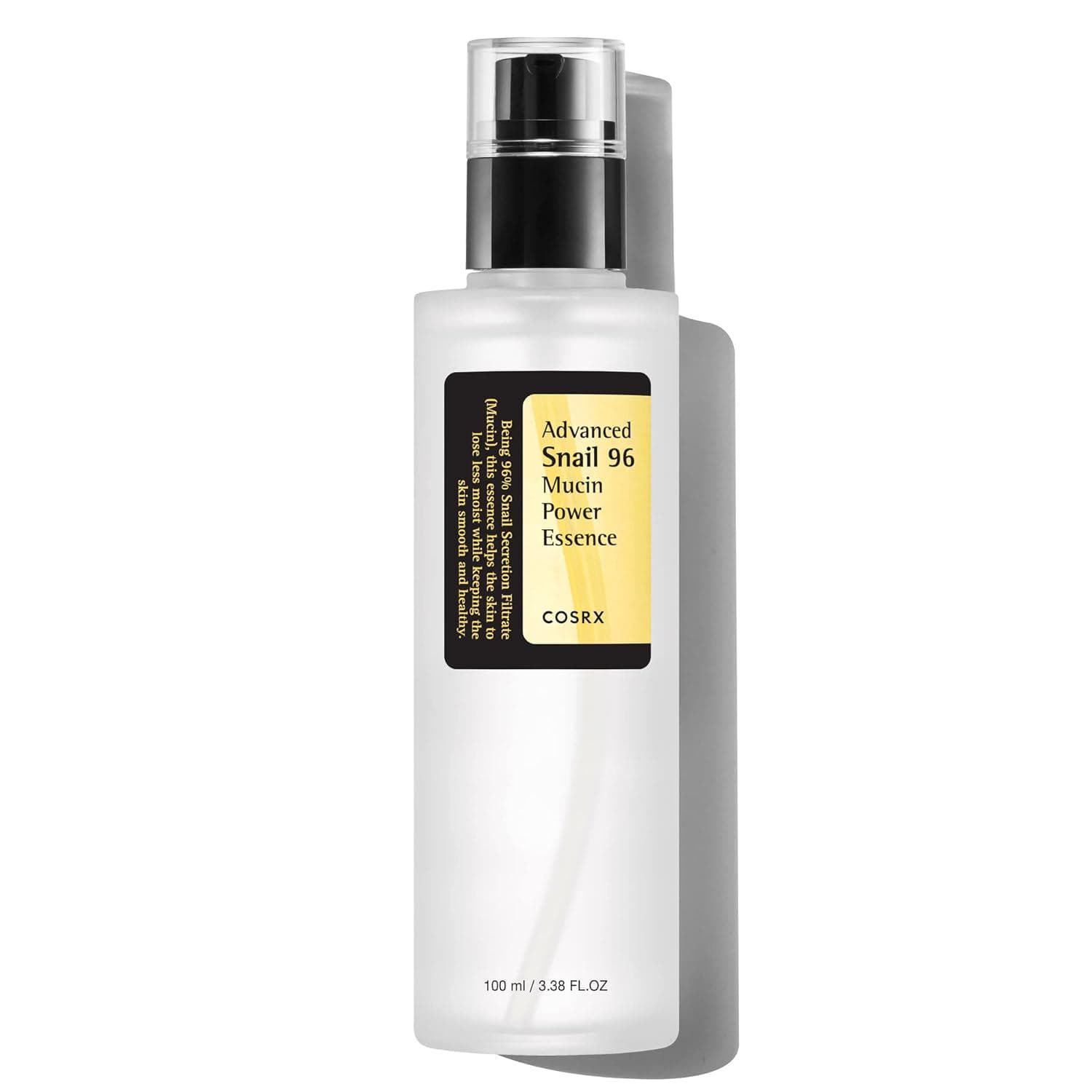 COSRX Snail Mucin 96% Power Repairing Essence 3.38 fl.oz 100ml, Hydrating Serum for Face with Snail Secretion Filtrate for Dull Skin and Fine Lines, Korean Skincare