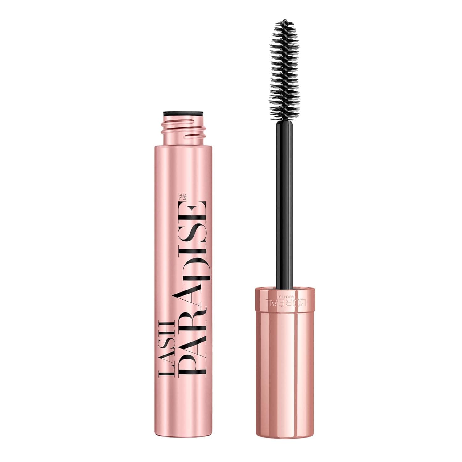 L’Oreal Paris Voluminous Makeup Lash Paradise Mascara, Voluptuous Volume, Intense Length, Feathery Soft Full Lashes, No Flaking, No Smudging, No Clumping, Blackest Black, 1 Count