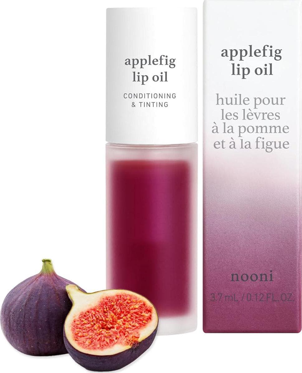 NOONI Korean Lip Oil – Applefig | Lip Stain, Gift, Long-Lasting, Moisturizing, Plumping, Revitalizing for Dry Lips, Waterproof, No Peel Off, Korean Lip Tint, Magenta Purple, 0.12 Fl Oz