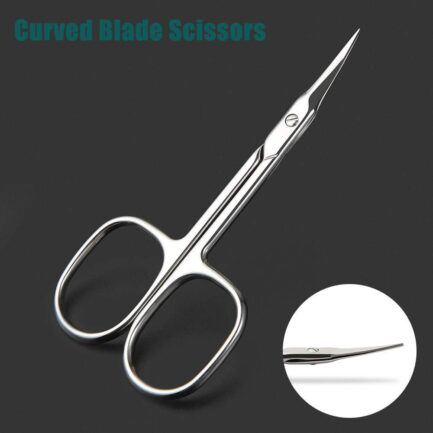 BEZOX Small Scissors 2 PCS Set - Nail Cuticle Scissors/Manicure Scissors Kit - Straight and Curved Blade Beauty Scissor for Beard/Mustache, Nose Hair, Ear Hair, Eyelashes and Eyebrow Trimming - Image 6