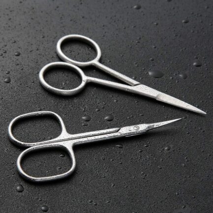 BEZOX Small Scissors 2 PCS Set - Nail Cuticle Scissors/Manicure Scissors Kit - Straight and Curved Blade Beauty Scissor for Beard/Mustache, Nose Hair, Ear Hair, Eyelashes and Eyebrow Trimming - Image 9