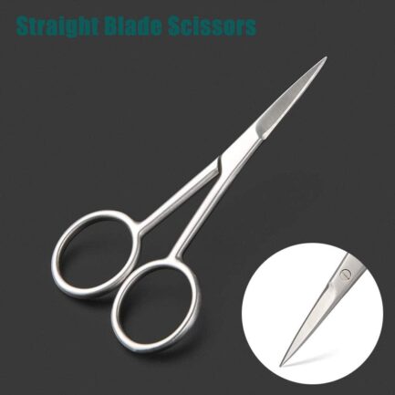 BEZOX Small Scissors 2 PCS Set - Nail Cuticle Scissors/Manicure Scissors Kit - Straight and Curved Blade Beauty Scissor for Beard/Mustache, Nose Hair, Ear Hair, Eyelashes and Eyebrow Trimming - Image 5