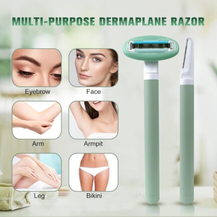 Dermaplane Razor Kit, Face Razors for Women, 8 Blade Refills and Blade Cover Dermaplaning Tool for Face, Eyebrow Razor, Facial Razor for Women, Dermaplane Razor for Women Face - Image 2