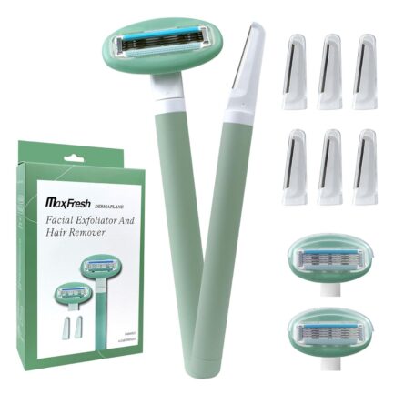 Dermaplane Razor Kit, Face Razors for Women, 8 Blade Refills and Blade Cover Dermaplaning Tool for Face, Eyebrow Razor, Facial Razor for Women, Dermaplane Razor for Women Face