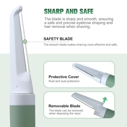 Dermaplane Razor Kit, Face Razors for Women, 8 Blade Refills and Blade Cover Dermaplaning Tool for Face, Eyebrow Razor, Facial Razor for Women, Dermaplane Razor for Women Face - Image 3