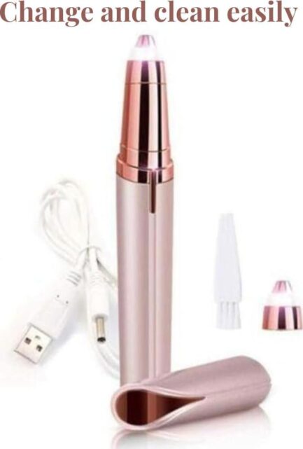 Electric Eyebrow Trimmer for women that you should include in your Beauty and Personal Care with led light that allows a precise Haircut without pain and instantly. - Image 6