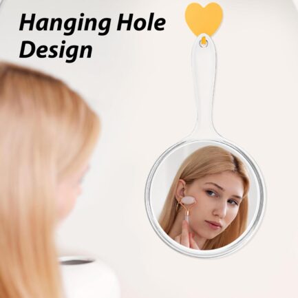 Sibba Magnifying Mirror Handheld Hand Held Handle Barber Cut Personal Hair Cutting Haircut Multi-Purpose Cosmetic Makeup Magnification Mirrors See Back of Head Beauty Face Salon Stylist - Image 7