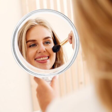 Sibba Magnifying Mirror Handheld Hand Held Handle Barber Cut Personal Hair Cutting Haircut Multi-Purpose Cosmetic Makeup Magnification Mirrors See Back of Head Beauty Face Salon Stylist - Image 6