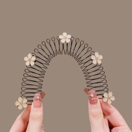 Stretchable Invisible Hair Clips- U Shape Hair Finishing Fixer Comb| Stretchable Hair Pin, U Pin Hair Clips, Cute Invisible Hair Holder, Hair Styling Tools for Girl Women Beauty and Personal Care - Image 3