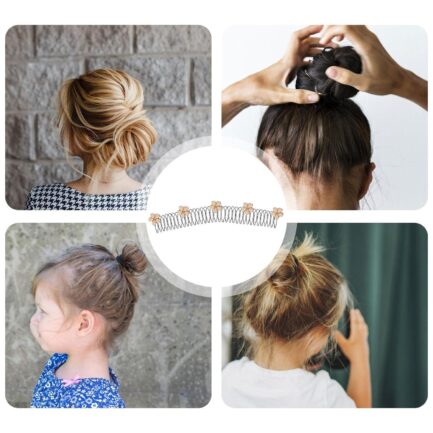 Stretchable Invisible Hair Clips- U Shape Hair Finishing Fixer Comb| Stretchable Hair Pin, U Pin Hair Clips, Cute Invisible Hair Holder, Hair Styling Tools for Girl Women Beauty and Personal Care - Image 4