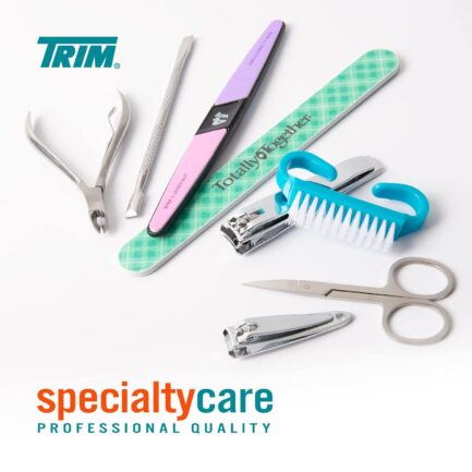 TRIM Manicure and Pedicure Kit Includes Fingernail Clipper, Toenail Clipper, Nail Scissors, Cuticle Nipper, Cuticle Pusher, Nail Brush, Salon Board, 4-Step Buffing Board and Storage Pouch 8 Pieces - Image 6