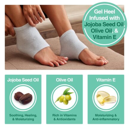 ZenToes Moisturizing Fuzzy Sleep Socks with Vitamin E, Olive Oil and Jojoba Seed Oil to Soften and Hydrate Dry Cracked Heels (Regular, Slate)2 Pair (Pack of 1) - Image 3