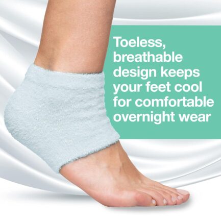 ZenToes Moisturizing Fuzzy Sleep Socks with Vitamin E, Olive Oil and Jojoba Seed Oil to Soften and Hydrate Dry Cracked Heels (Regular, Slate)2 Pair (Pack of 1) - Image 5