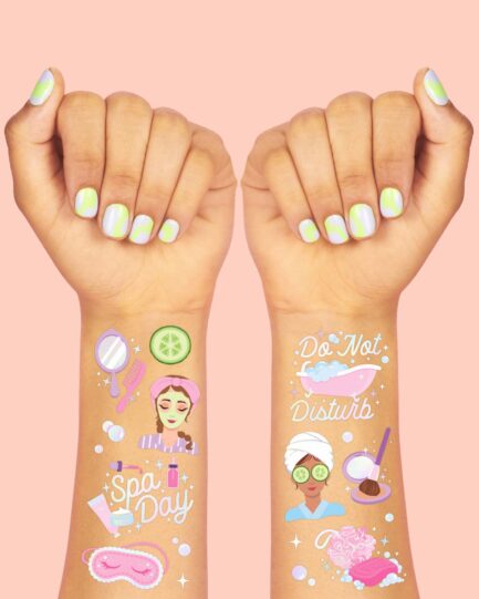 xo, Fetti Girls Spa Party Temporary Tattoos - 62 Styles | Slumber Party Birthday Supplies, Self Care Goodie Bag Favors, Cute Decorations, Easter Basket, Stocking Stuffer, Sleepover Accessory Activity - Image 3